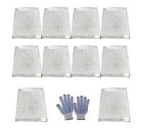 10 cestas de acero inoxidable a prueba de golpes para protección de raíces, protectores de malla de alambre resistente contra topos y ratones, para bulbos, bayas y árboles jóvenes, accesorios de