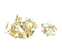 10 cierres de cerrojo de madera con acabado de bronce de latón antiguo para un cierre seguro en cofres de joyería, cajas de vino y cajas de madera (amarillo)