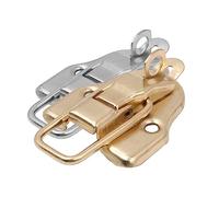 10 cierres de cierre antiguo de bronce con tornillos para joyero, gabinete, caja de madera, etc. (dorado y plateado)