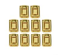 10 cierres de hierro retro para decoración de cajas de madera y herrajes para muebles (dorado)