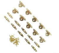10 cierres de hierro vintage en bronce antiguo para caja de joyería y soluciones de bloqueo de caja de madera (dorado)