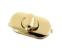 10 cierres de metal 35 x 18 mm for bolsos, giratorios, hebillas ovaladas, accesorios hardware para Carteras Embragues DIY Artesanías(Gold,8pcs)