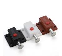 10 cierres de plástico con resorte para puerta de gabinetes que proporcionan un cierre seguro (negro)