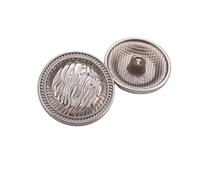 10 cierres metálicos redondos a presión de 12mm a 23mm, Color 2, 23mms