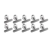 10 clips de agarre de metal para sellar bolsas de papel, documentos, tickets, grapas, clips Z-Clip