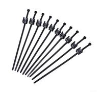 10 clips de borde negro para cables solares fotovoltaicos, soportes seguros para cables para marcos de paneles, poliamida resistente a la intemperie con resorte de acero, evita daños en el cable, 200