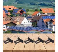 10 clips de eliminación de barro para panel solar, abrazadera de desviación de drenaje de agua para marco de 45 mm de grosor, herramienta de limpieza al aire libre de plástico antienvejecimiento para