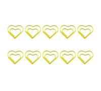 10 clips de papel decorativos coloridos con forma de corazón, clips de metal para planificador, para amantes de la papelería, pequeños marcadores