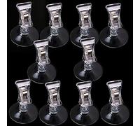 10 clips de plástico de 40 mm con ventosa redonda para publicidad Pop Sign Tarjeta de papel Abrazadera de exhibición de etiquetas de precio Clips de promoción Soporte Ventosas con clips para colgar