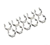 10 clips de rizo de resorte de tipo abierto, soportes de herramientas de acero al manganeso resistente, para almacenamiento de garaje, cobertizo de taller, colgador de herramientas de jardín (25 mm)