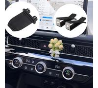10 clips de ventilación de coche de cabeza cuadrada + 3 adaptadores para Honda Civic de 11ª generación, ambientadores de coche personalizados para rejillas de ventilación de panal, 9 mm, color negro,
