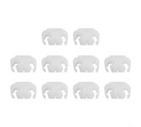10 clips dobles para tubo de freno de plástico blanco, abrazadera de cable de 5-9 mm, compatible con Golf MK2 para Bora para Passat para A4 para A6 S4 S8 Seat Alhambra para Skoda Octavia
