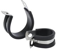 10 clips P forrados de goma de acero inoxidable 304 de 6 mm a 55 mm, abrazaderas duraderas for manguera for montaje seguro de cables(34mm)