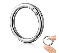 10 clips para llavero, mosquetón redondo de 1 pulgada, gancho de metal para colgar llaves de coche, dije de bolsa, clips de etiquetas de perro, hebilla de cordón de paracaídas, cierre de cadena de