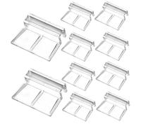 10 clips para tapa de acuario, abrazaderas de soporte de cubierta de acuario de acrílico transparente, soporte de cubierta superior de vidrio de repuesto para pecera sin borde, pecera de 8 mm