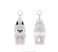10 cm Stray Kids Llavero de peluche MAGNET serie "ATE" SKZoo Llavero lindo llavero colgante para los fans (Wolf Chan)
