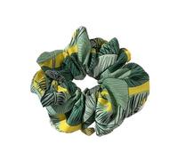 10 coleteros elásticos for el pelo con estampado de flores y hojas grandes para mujeres o niñas(Color2)