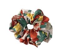 10 coleteros elásticos for el pelo con estampado de flores y hojas grandes para mujeres o niñas(Color4)