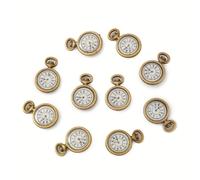 10 Colgantes de Reloj de Aleación y Esmalte 17x11.5x3mm Accesorios para Joyería DIY Adecuados para Aretes, Pulseras, Collares y Manualidades