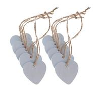 10 Colgantes en Forma de Corazón Hechos de Madera Pintada para Colgar en Manualidades Y Proyectos de Bricolaje, Azul, Individual