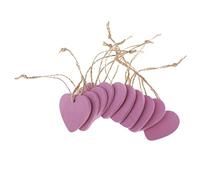 10 Colgantes en Forma de Corazón Hechos de Madera Pintada para Colgar en Manualidades Y Proyectos de Bricolaje, Púrpura, Individual