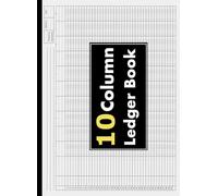 10 Column Ledger Book: Horizontal Accounting Ledger Pad | 120 Pages, 11.69" x 8.5"