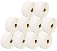 10 Compatibles Rollos 52mm x 38mm térmica directa etiquetas, color blanco, papel (1000 Etiquetas/Rollo) para impresoras Zebra, Toshiba, Citizen, Eltron, Orion, UPS