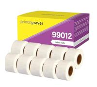 10 Compatibles Rollos 99012 S0722400 36mm x 89mm Etiquetas para Dymo LabelWriter 4XL 450 400 330 320 310 Twin Turbo Duo Seiko SLP 450 430 420 400 240 220 200 120 100 Pro Plus (260 Etiquetas por Rollo)