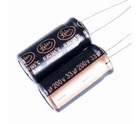 10 condensadores electrolíticos de aluminio de 200 V 33UF de 10 x 20 mm (0,39 x 0,79 n) para TV, monitor LCD, juegos