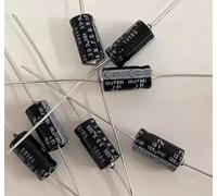 10 condensadores electrolíticos de aluminio polarizados axialmente horizontales, V, 100 uf, 6 x 13 mm Capacitance Meters
