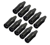10 conectores adaptadores XLR de 3 pines para bricolaje (macho)