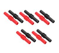 10 Conectores Banana de 4 mm, Adaptador Extensor de PVC U22 para Pruebas eléctricas, Conector Rojo y Negro apilable para Cables de Prueba, Equipos de Laboratorio y Postes de