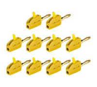 10 conectores banana resistentes de 4 mm con placa dorada de 32 A, conexión rápida para instrumentos de prueba eléctrica, conectores banana para equipos de prueba