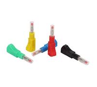 10 Conectores Banana Retráctiles de 4 Mm, Conectores Banana Apilables Aislados, Cables de Prueba Soldables, Extremos CAT II 600 V 32 A, Conectores de Enchufe Banana de Soldadura de 5 Colores para Equi
