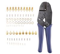 10 conectores coaxiales SMA macho y hembra y crimpadora