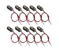 10 conectores de batería de 9 V con conectores de batería de 15 cm, 9 soportes de batería para cable de conexión, tira LED