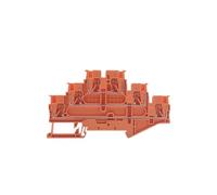 10 conectores de cableado a presión PT2.5-3L, triple nivel, 2,5 mm², bloque de terminales de riel DIN for cable eléctrico de 2,5 mm², PT2.5-3L(PT2.5-3L-Orange)