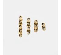 10 conectores de cuentas espaciadoras deslizantes de color bronce/oro/plata de 2/3/4/5 agujeros para joyería de cordón de 3,0 mm, accesorios para hacer bricolaje, oro antiguo, 3 agujeros
