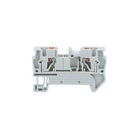 10 conectores de regleta de bornes PT4 de inserción a presión, conector de cable PT-4 de 4 mm², conexión eléctrica, bloque de terminales sin tornillos for riel DIN PT 4(PT4 GRAY)