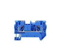 10 conectores de regleta de bornes PT4 de inserción a presión, conector de cable PT-4 de 4 mm², conexión eléctrica, bloque de terminales sin tornillos for riel DIN PT 4(PT4 BLUE)