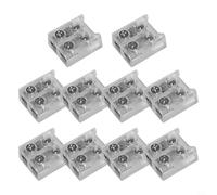 10 conectores de tira LED de terminal de 8 mm de un solo tornillo de soldadura para 2 cables conectores de plástico transparente para fijar tiras de luz LED de 10 mm dentro del hogar (tira a cable de