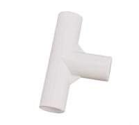 10 conectores en T de plástico para poste de tienda de campaña, juntas fijas de 3 vías para reparación de toldo de campamento para diseño de pared gruesa, color blanco (T-tee)