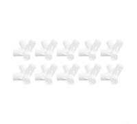 10 conectores en T de plástico para poste de tienda de campaña, juntas fijas de 3 vías para reparación de toldo de camping para diseño de pared gruesa, color blanco (T de 120 grados)