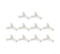 10 conectores en T para poste de tienda de campaña de 16 mm de diámetro interior, de plástico, color blanco, uniones rectas, instalación rápida, sin herramientas, ajuste a presión, diseño de pared más