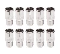 10 conectores F de ajuste rápido macho a hembra - RF coaxial a presión