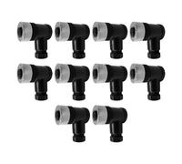 10 conectores M12 de 8 pines hembra de aviación industrial (código A) impermeable, enchufe de sensor, montaje en campo, 12 mm, adaptador de paneles circulares IP67 ángel derecho