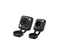 10 conectores macho de 3 pines con bloqueo impermeable, conector hembra tipo P for chasis NAC3MPX o NAC3MX-W + NAC3FPX + Powercon NAC3FX-W