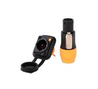 10 conectores macho de 3 pines con bloqueo impermeable, conector hembra tipo P for chasis NAC3MPX o NAC3MX-W + NAC3FPX + Powercon NAC3FX-W