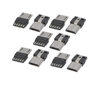 10 conectores micro USB macho tipo B 5 terminales Jack Port Solder Connector