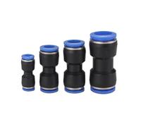 10 conectores neumáticos rápidos de poliuretano for manguera neumática recta, de inserción a presión, for mangueras de 4, 6, 8, 10, 12 y 16 mm.(PG 12-10)